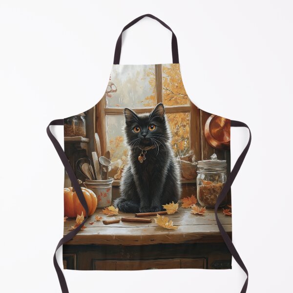 Item preview, Black Cat by the Autumn Kitchen Window designed and sold by Erika Kaisersot.