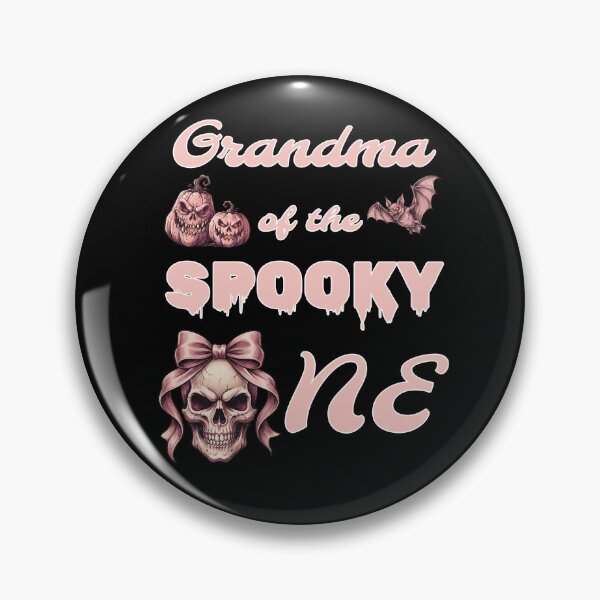 Item preview, Pinkoween Grandma of the Spooky One Pink Skull Bow designed and sold by MythicCotton.
