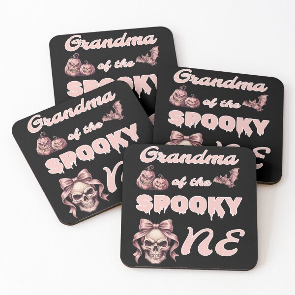 Item preview, Pinkoween Grandma of the Spooky One Pink Skull Bow designed and sold by MythicCotton.