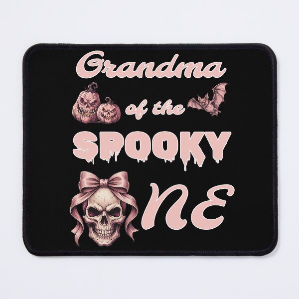 Item preview, Pinkoween Grandma of the Spooky One Pink Skull Bow designed and sold by MythicCotton.