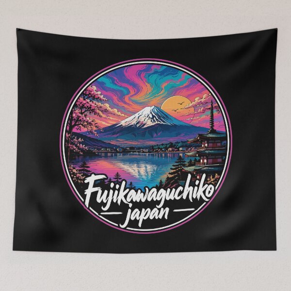 Item preview, Fujikawaguchiko Japan Trippy Travel designed and sold by TomFrontierArt.