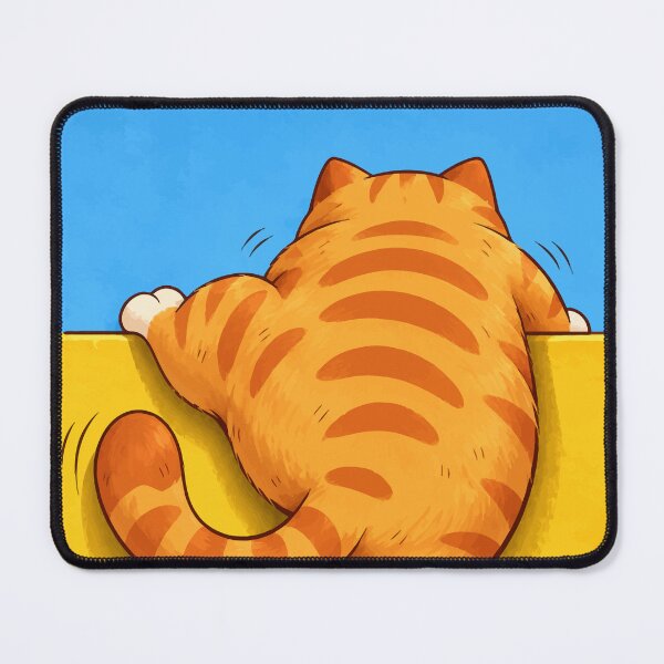 Item preview, Funny Chubby Orange Tabby Cat Climbing Wall Cute Chonky Kitty Butt Graphic designed and sold by The Upside Down.