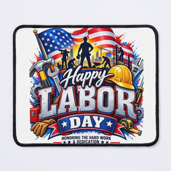 Item preview, Happy Labor Day – Hard Work & Dedication Patriotic Worker Design designed and sold by Design Sounds Studio.