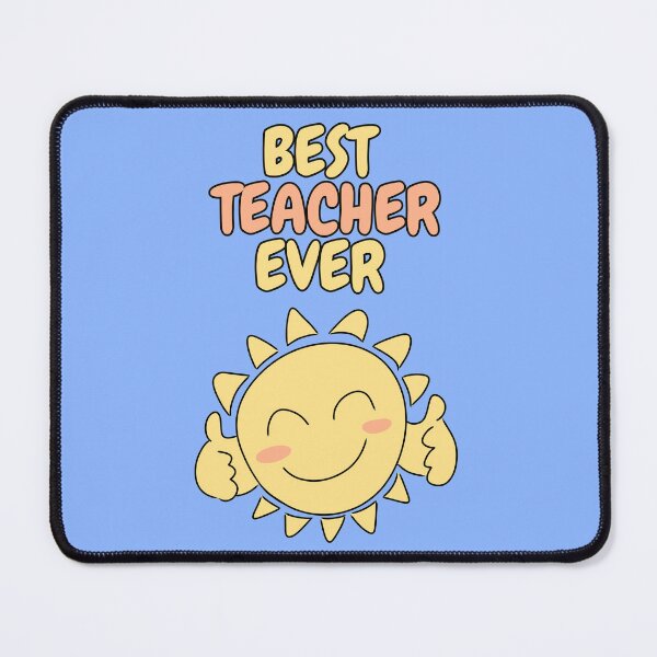 Item preview, BEST TEACHER EVER Cute Sun Pastel Blue designed and sold by HugSomeNettles.