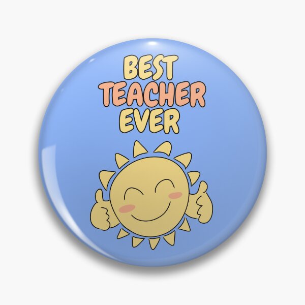 Item preview,  BEST TEACHER EVER Cute Sun Pastel Blue designed and sold by HugSomeNettles.