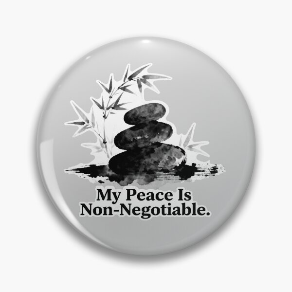 Item preview, My Peace Is Non-Negotiable – Zen Stacked Stones Bamboo Watercolor Mindfulness designed and sold by Ideeplyfeltit.