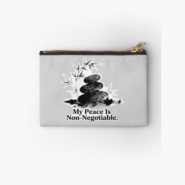 Item preview, My Peace Is Non-Negotiable – Zen Stacked Stones Bamboo Watercolor Mindfulness designed and sold by Ideeplyfeltit.