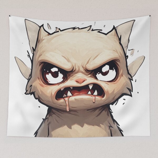 Item preview, Angry Cat Drooling Funny Cartoon designed and sold by YAM716.