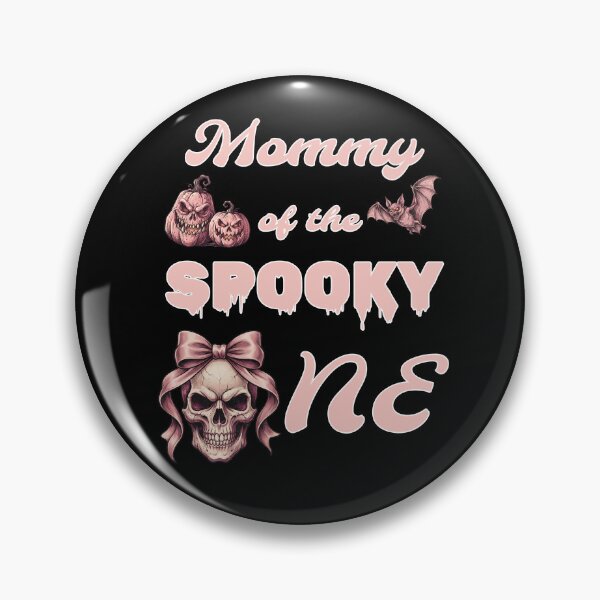 Item preview, Pinkoween Mommy of the Spooky One Pink Skull Bow designed and sold by MythicCotton.