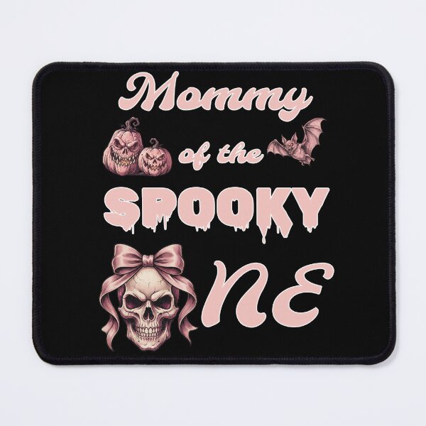 Item preview, Pinkoween Mommy of the Spooky One Pink Skull Bow designed and sold by MythicCotton.