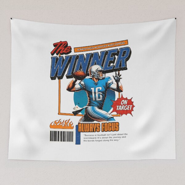 Item preview, Retro Football Player Motivational Vintage Tee designed and sold by Catherine58474.