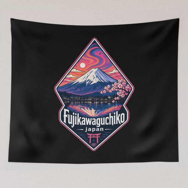 Item preview, Fujikawaguchiko Japan Mount Fuji Trippy Travel designed and sold by TomFrontierArt.