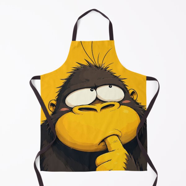 Item preview, Funny Thinking Gorilla Sucking Thumb Cute Comic Ape Graphic Art designed and sold by The Upside Down.