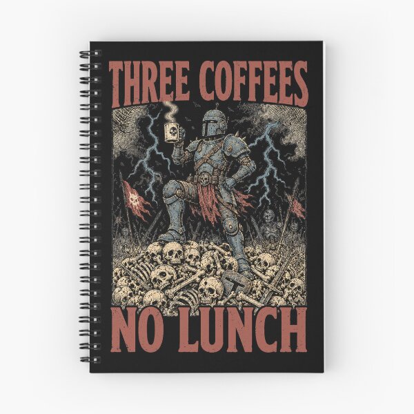 Item preview, Three Coffees No Lunch Shirt Funny Coffee Tee Dark Humor Sarcastic Work Gift Weirdcore Tee designed and sold by LessIsLoud.