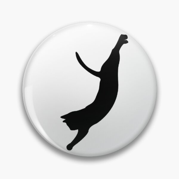 Item preview, Black Cat Jumping Silhouette – Minimalist Cat Lover Design designed and sold by Marilia Rosado Studio.