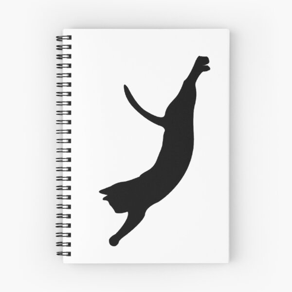 Item preview, Black Cat Jumping Silhouette – Minimalist Cat Lover Design designed and sold by Marilia Rosado Studio.