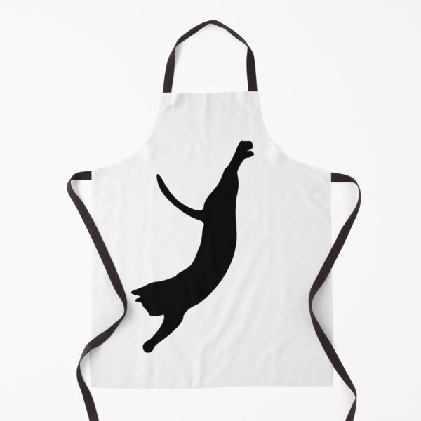 Item preview, Black Cat Jumping Silhouette – Minimalist Cat Lover Design designed and sold by Marilia Rosado Studio.