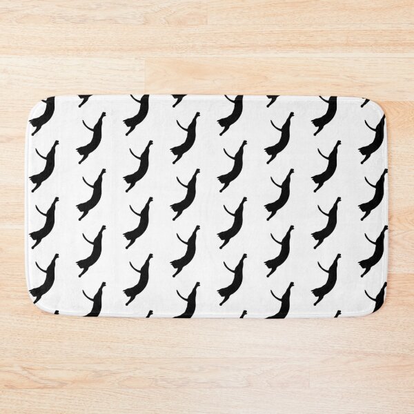 Item preview, Black Cat Jumping Silhouette – Minimalist Cat Lover Design designed and sold by Marilia Rosado Studio.