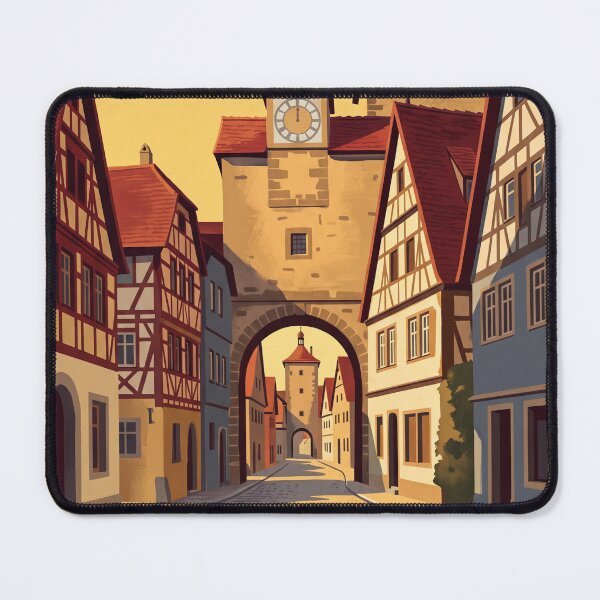 Item preview, Rothenburg Germany Vintage Travel Art – Medieval Old Town designed and sold by Bomax121.
