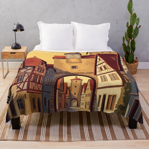 Item preview, Rothenburg Germany Vintage Travel Art – Medieval Old Town designed and sold by Bomax121.
