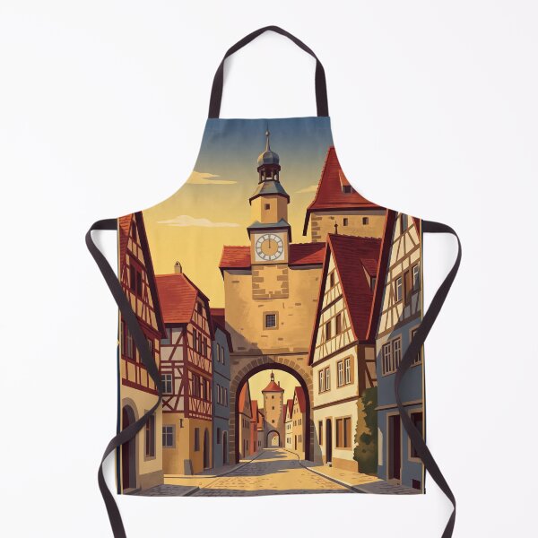 Item preview, Rothenburg Germany Vintage Travel Art – Medieval Old Town designed and sold by Bomax121.