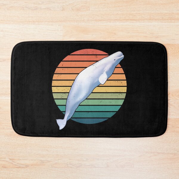 Item preview, Beluga Whale Retro Sunset designed and sold by NicGrayGraphic.