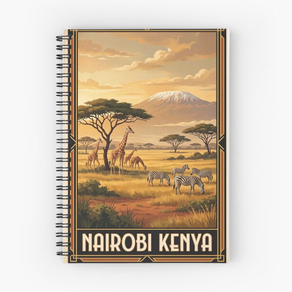 Item preview, Nairobi Kenya Vintage Safari Art – African Wildlife designed and sold by Bomax121.