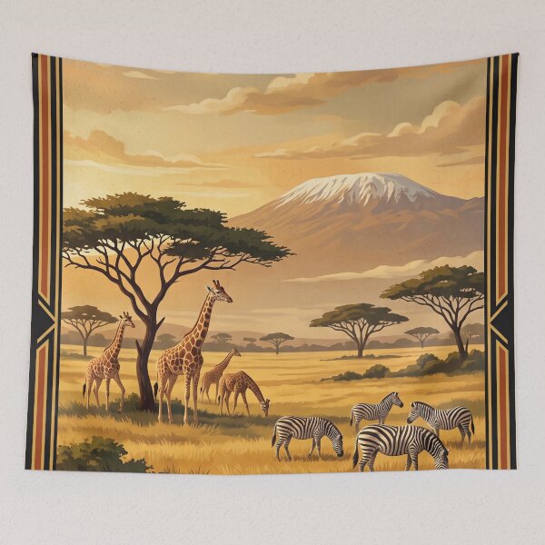 Item preview, Nairobi Kenya Vintage Safari Art – African Wildlife designed and sold by Bomax121.