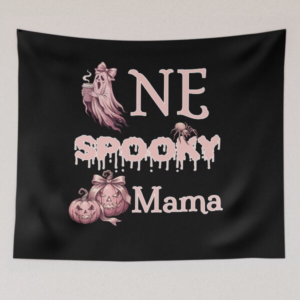 Item preview, Pinkoween One Spooky Mama Coffee Ghost Pumpkins designed and sold by MythicCotton.