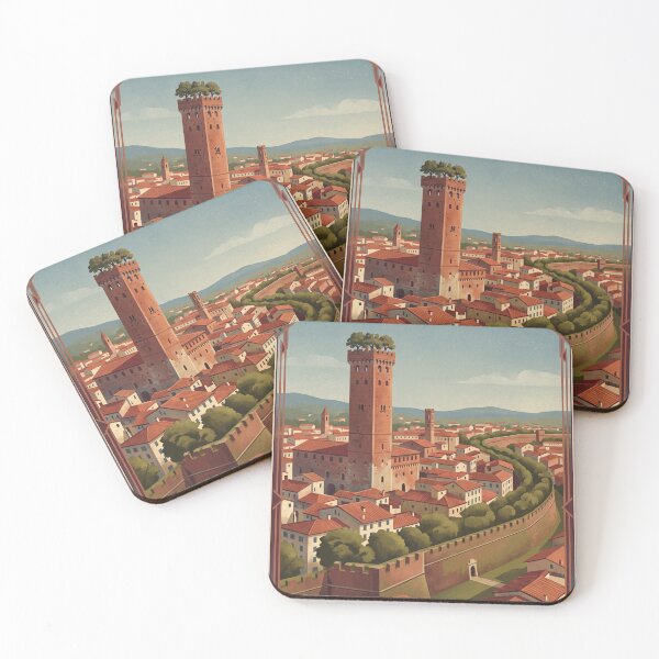 Item preview, Lucca Italy Vintage Travel Art – Guinigi Tower designed and sold by Bomax121.
