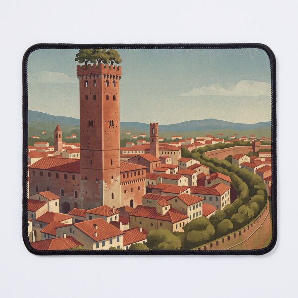 Item preview, Lucca Italy Vintage Travel Art – Guinigi Tower designed and sold by Bomax121.
