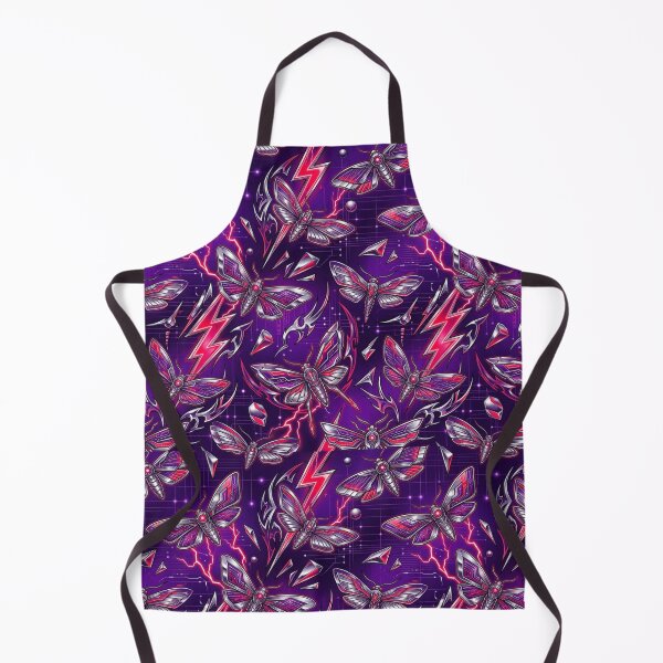 Item preview, Cyber Moths & Jagged Lightning Bolts Y2K Cyber Pattern designed and sold by StickVerse by Owais.