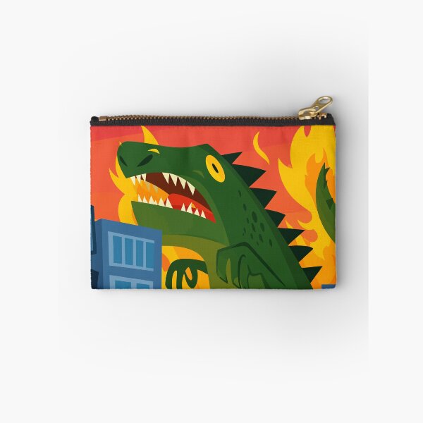 Item preview, Retro Kaiju Monster Attack City Destruction Fire Art designed and sold by The Upside Down.
