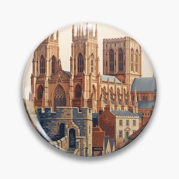 Item preview, York England Vintage Travel Art – Minster and Walls designed and sold by Bomax121.