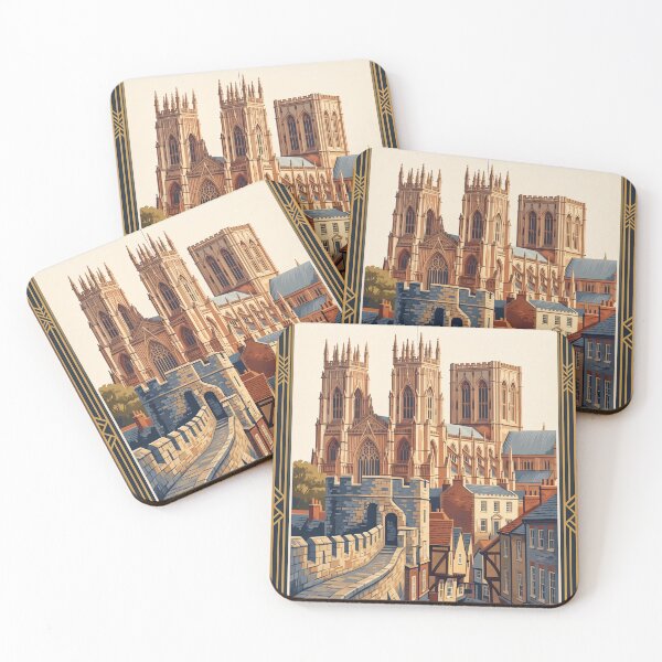 Item preview, York England Vintage Travel Art – Minster and Walls designed and sold by Bomax121.