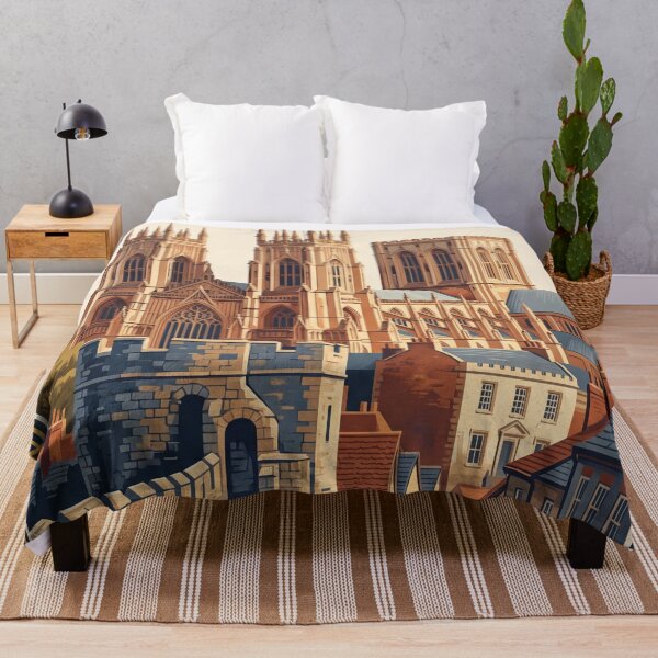 Item preview, York England Vintage Travel Art – Minster and Walls designed and sold by Bomax121.