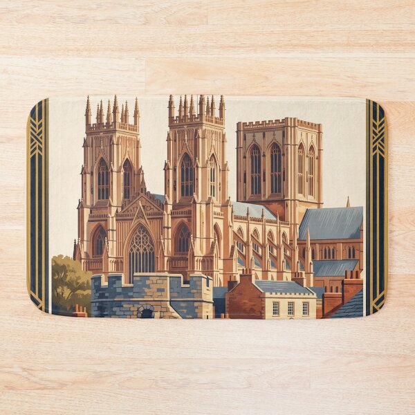 Item preview, York England Vintage Travel Art – Minster and Walls designed and sold by Bomax121.