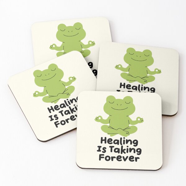 Item preview, Healing Is Taking Forever Funny Frog Quote designed and sold by jianina-alondra.