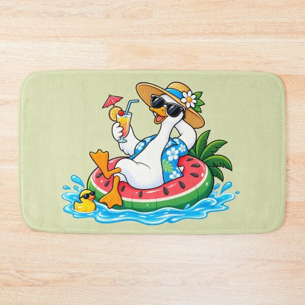 Item preview, Chill Goose Summer Vacation - Pool Party Art  designed and sold by littlepiptales.