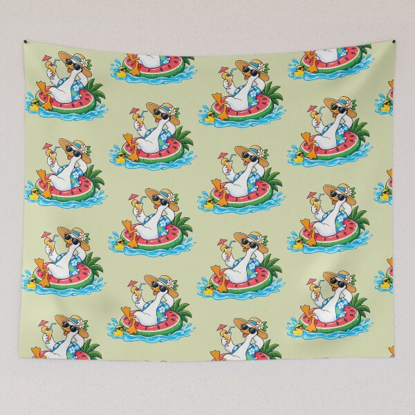 Item preview, Chill Goose Summer Vacation - Pool Party Art  designed and sold by littlepiptales.