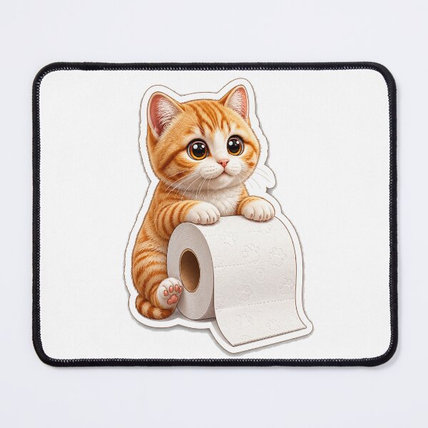 Item preview, Bathroom Bandit Orange Tabby Kitten designed and sold by Frhankypipi123.