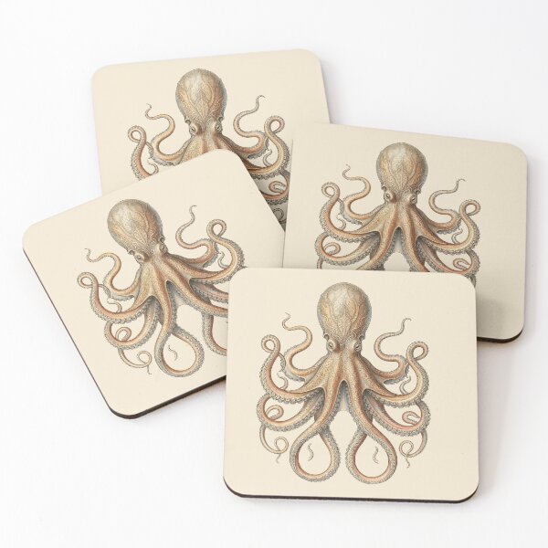 Item preview, Vintage Octopus Study Wall Art – Antique Natural History Marine Biology Illustration designed and sold by ZyxDes.