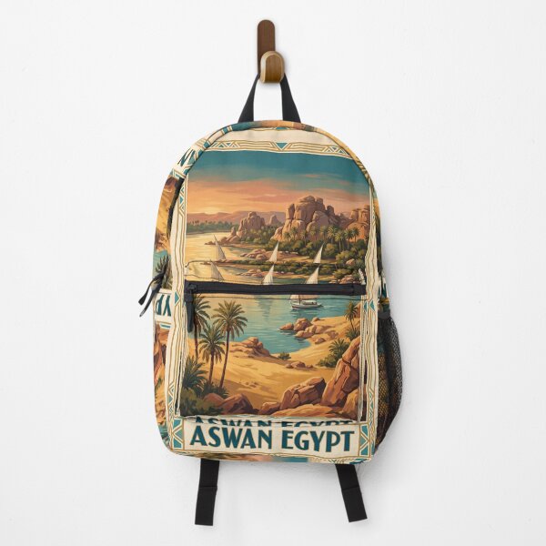 Item preview, Aswan Egypt Vintage Travel Art – Nile Felucca Boats designed and sold by Bomax121.