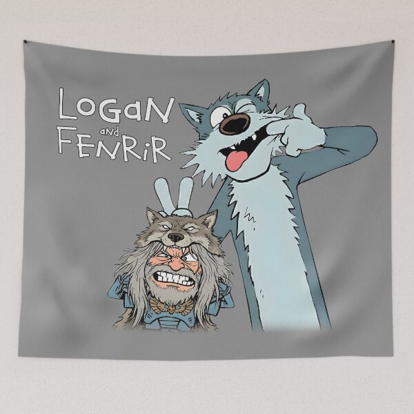 Item preview, Logan and Fenrir –  Space Wolves Parody designed and sold by BravenBold.