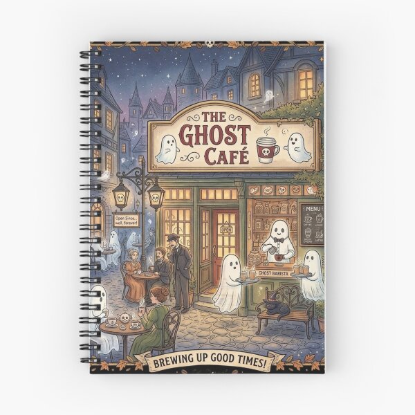 Item preview, Cute Spooky Ghost Cafe Design for Halloween / Costume / Autumn / Fall / Halloween Town / Boo / Cozy / Fall Aesthetic / Autumn / Coffee / Halloween Costume designed and sold by TeenLake.