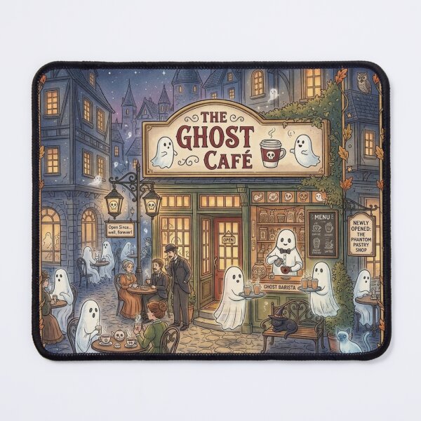 Item preview, Cute Spooky Ghost Cafe Design for Halloween / Costume / Autumn / Fall / Halloween Town / Boo / Cozy / Fall Aesthetic / Autumn / Coffee / Halloween Costume designed and sold by TeenLake.