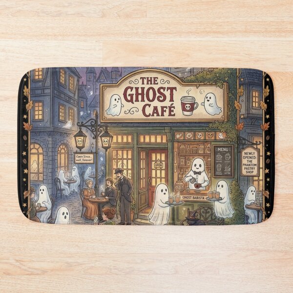 Item preview, Cute Spooky Ghost Cafe Design for Halloween / Costume / Autumn / Fall / Halloween Town / Boo / Cozy / Fall Aesthetic / Autumn / Coffee / Halloween Costume designed and sold by TeenLake.