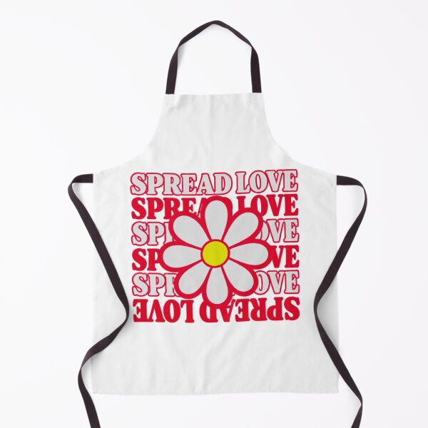 Item preview, Spread Love Red Daisy Power Retro Repeating Bold Typography Graphic designed and sold by FabSvn.