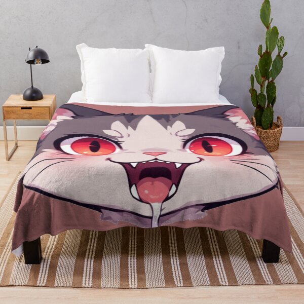 Item preview, Hungry Red Eyes Cat Drooling Funny designed and sold by YAM716.