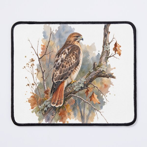 Item preview, Red-Tailed Hawk – Quiet Woodland Bird Art designed and sold by SusanSweetArt.